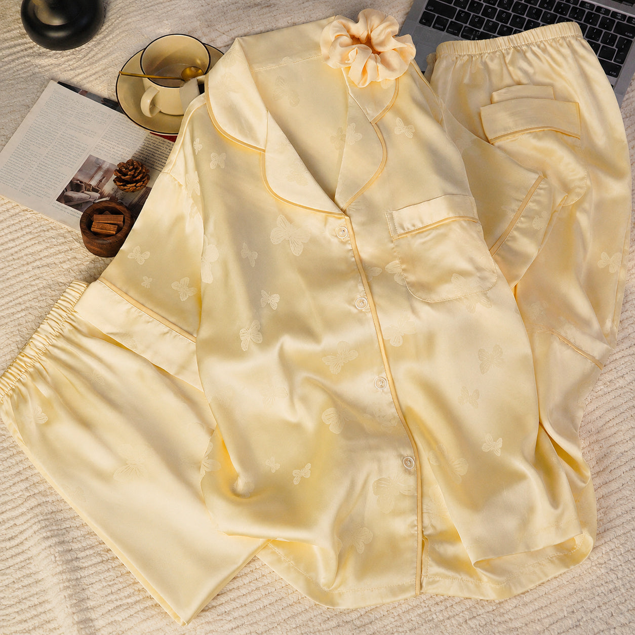Butterfly Silk Pajama Gift Set