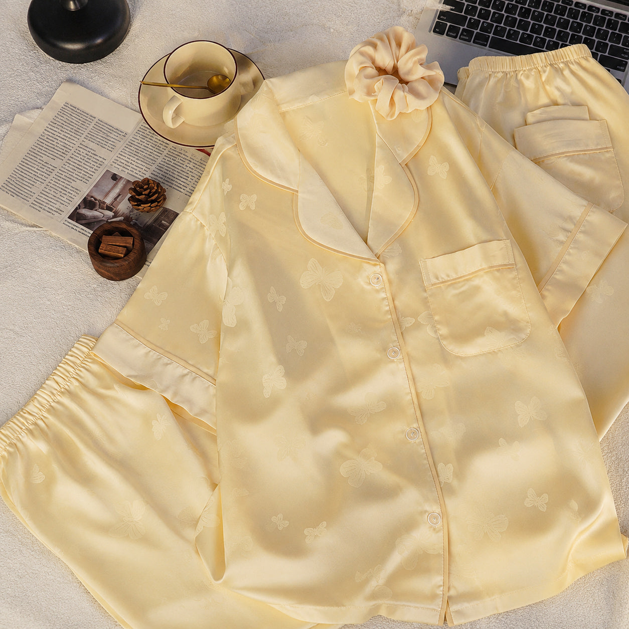 Butterfly Silk Pajama Gift Set