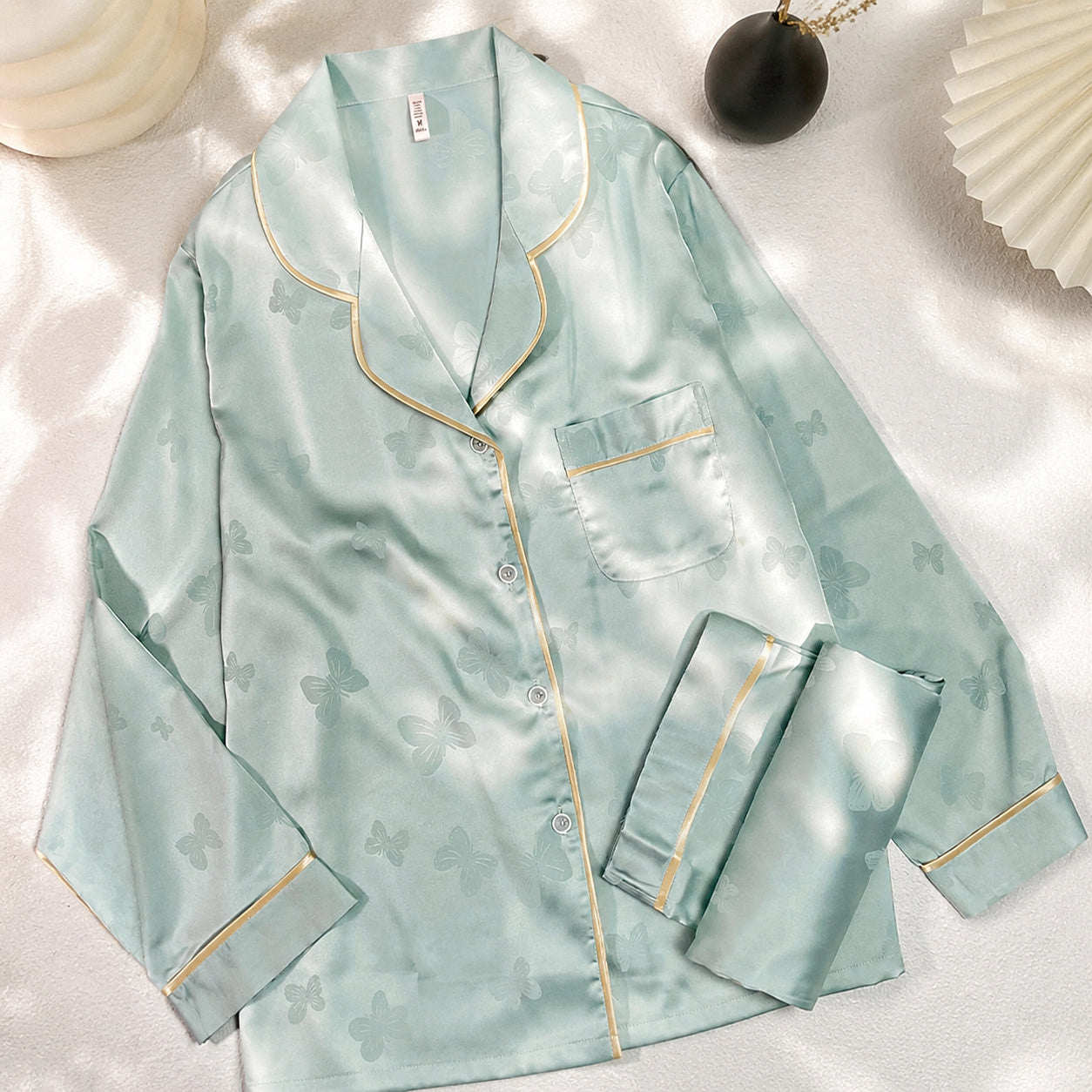 Butterfly Silk Pajama Gift Set