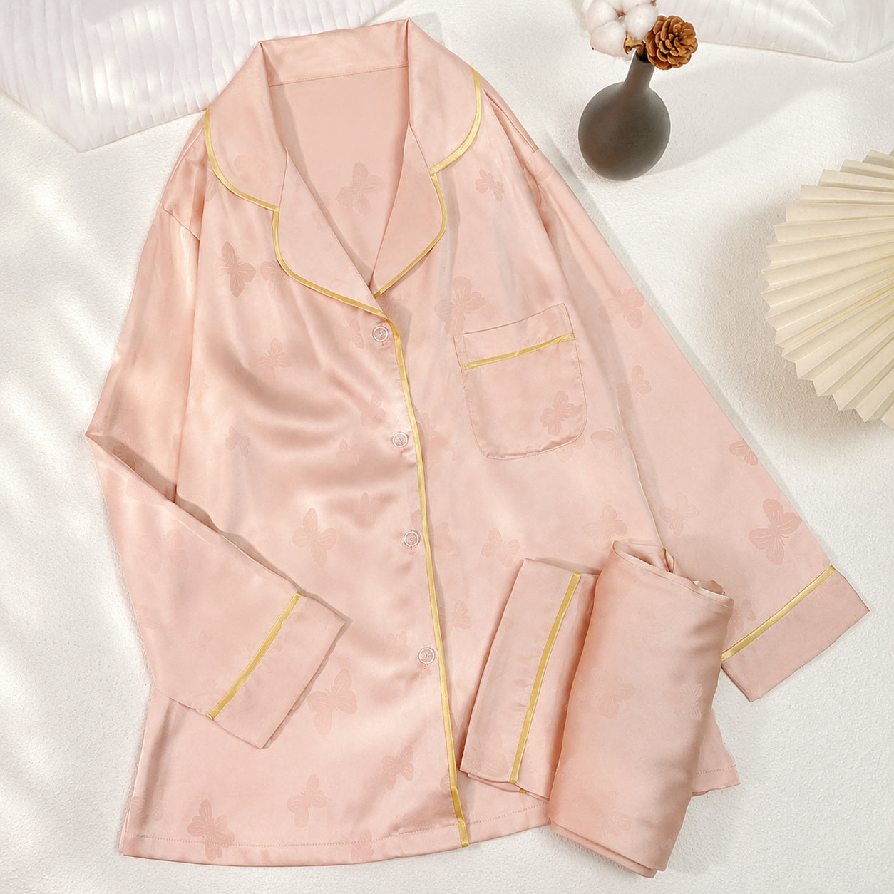 Butterfly Silk Pajama Gift Set
