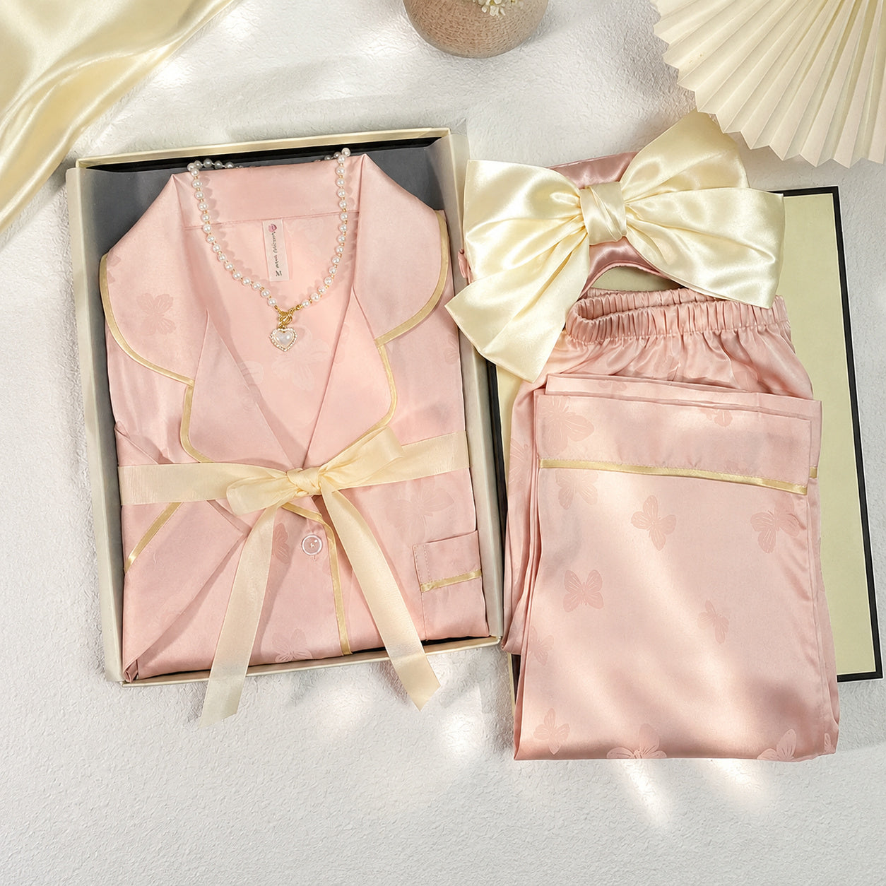 Butterfly Silk Pajama Gift Set
