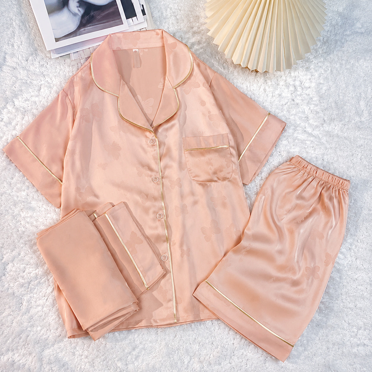Butterfly Silk Pajama Gift Set
