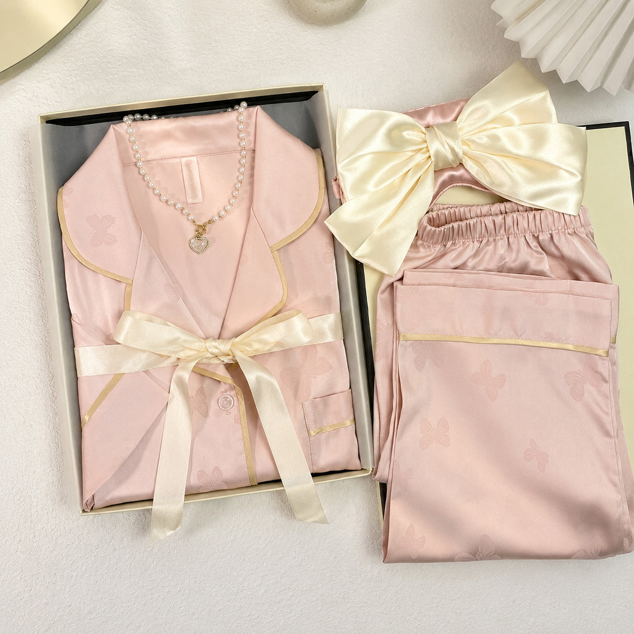 Butterfly Silk Pajama Gift Set