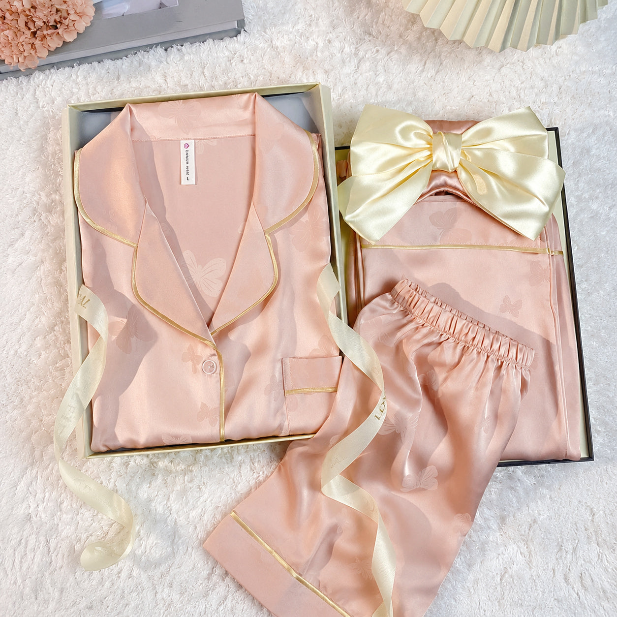 Butterfly Silk Pajama Gift Set