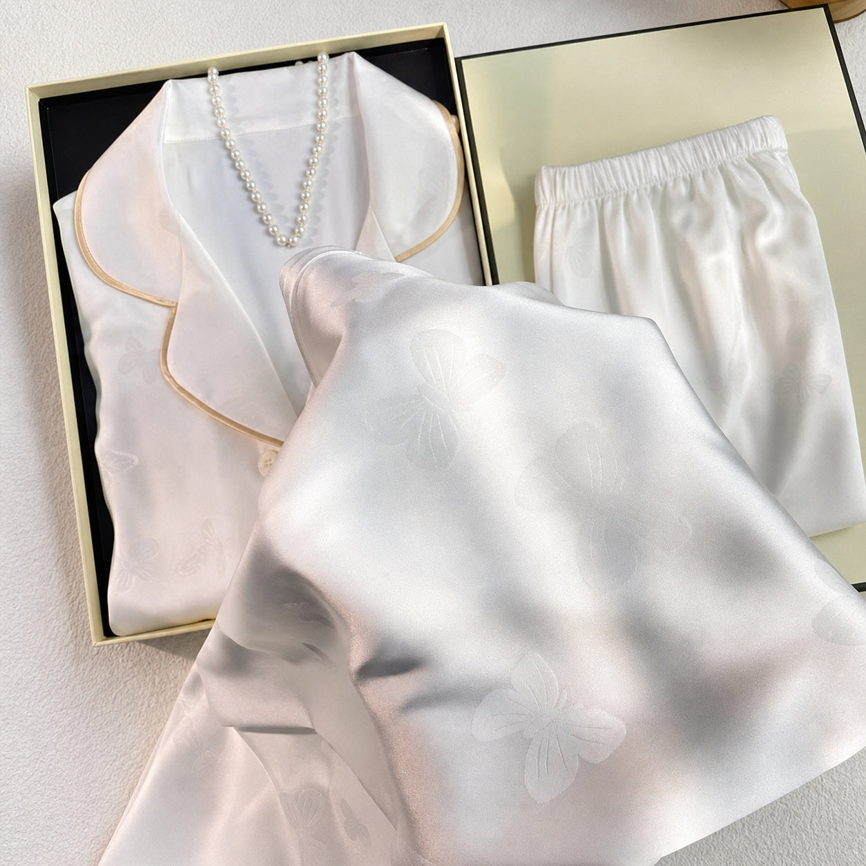 Butterfly Silk Pajama Gift Set