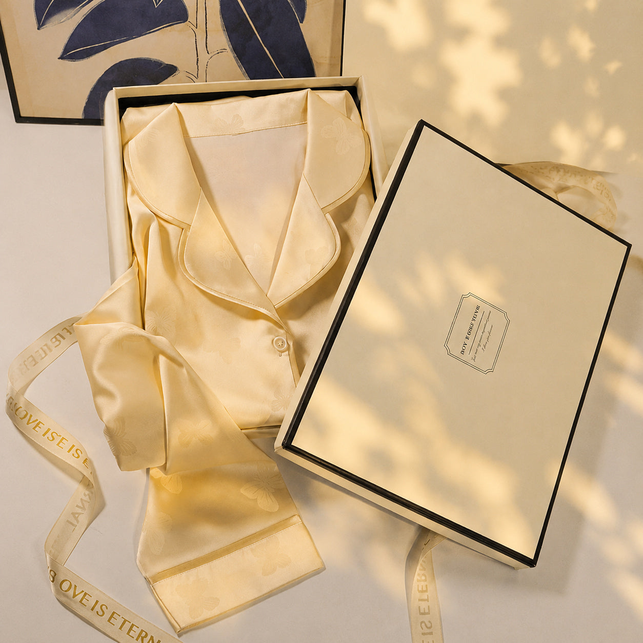 Butterfly Silk Pajama Gift Set
