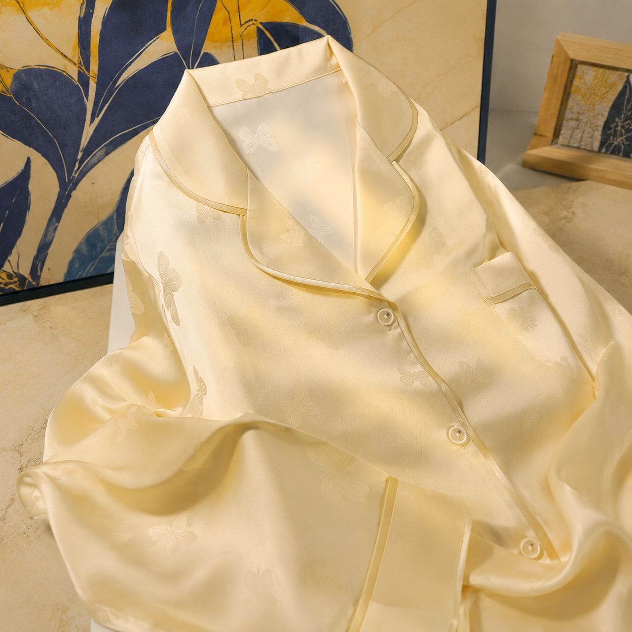 Butterfly Silk Pajama Gift Set