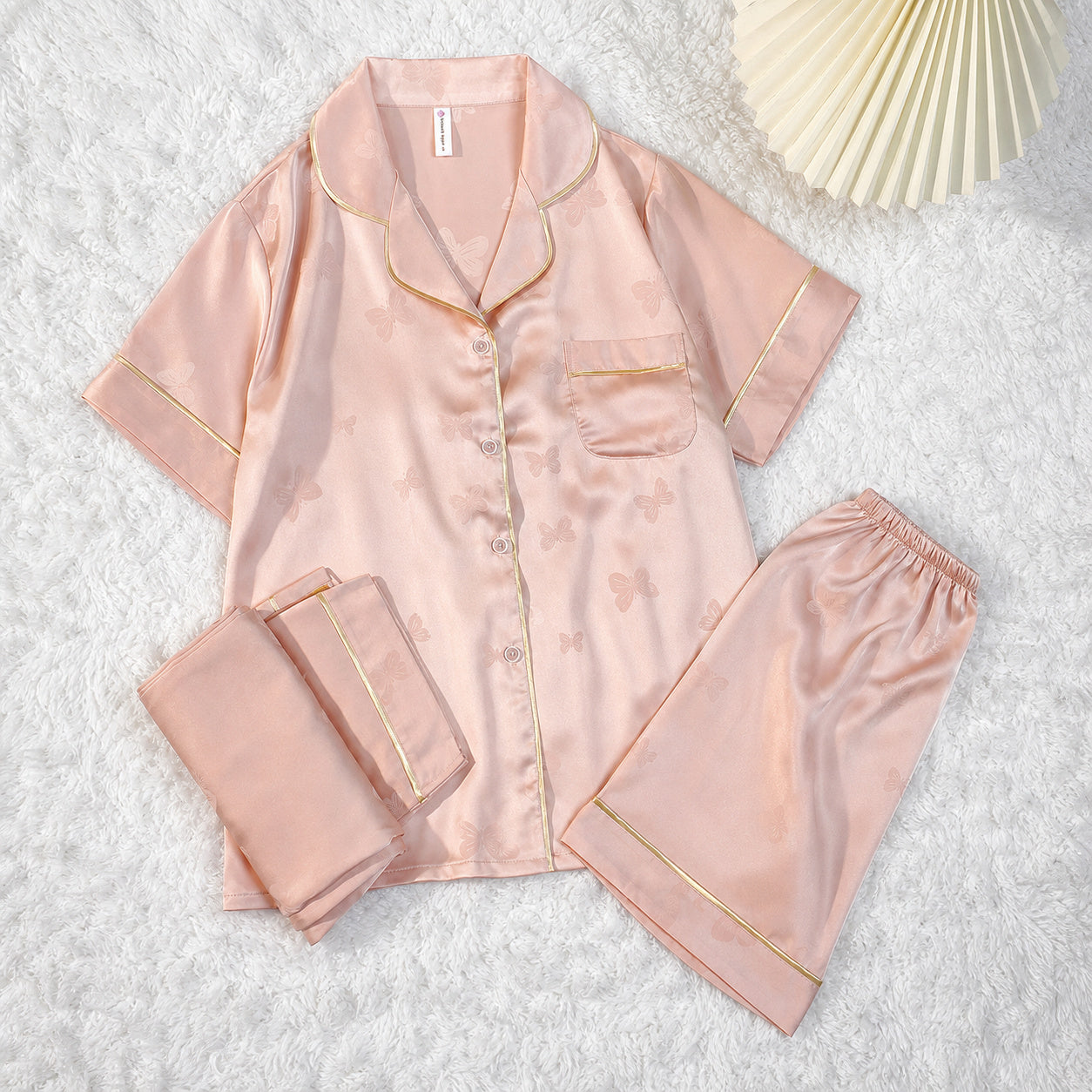 Ice Silk Sleep Set With Bra