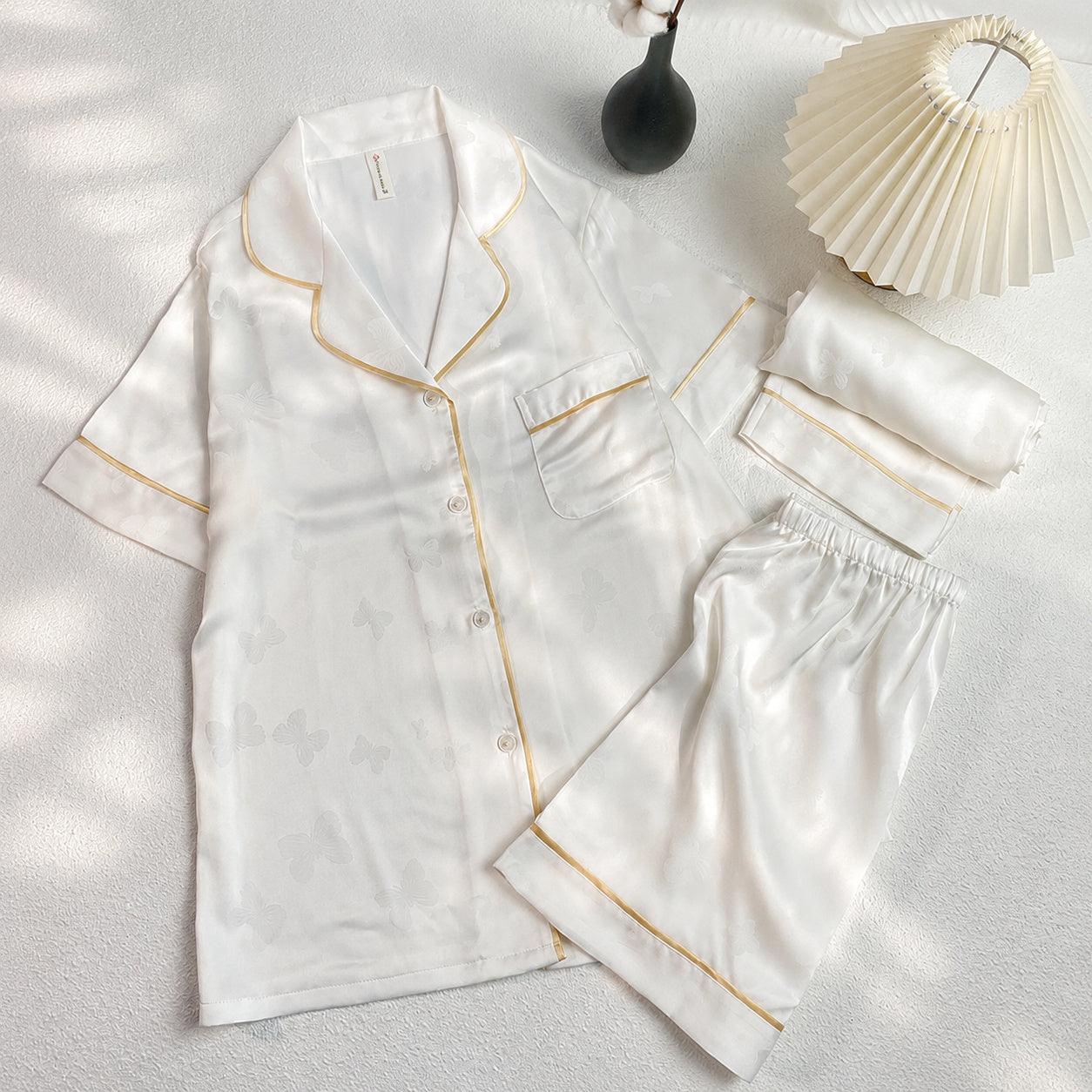 Ice Silk Sleep Set With Bra