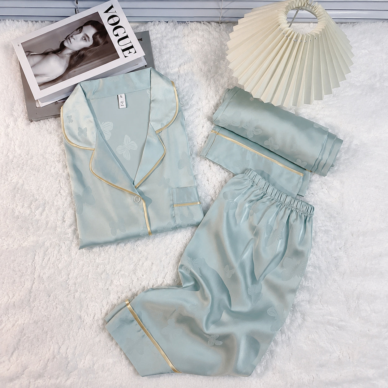 Ice Silk Sleep Set With Bra