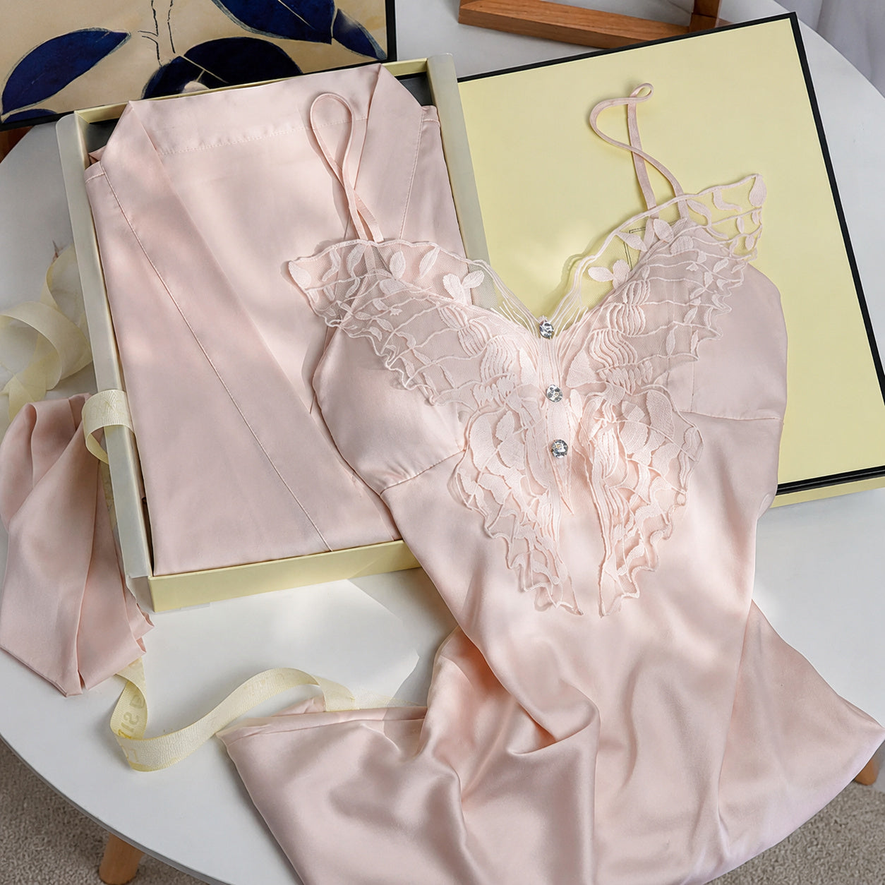 Silky Camisole Kimono Gift Set