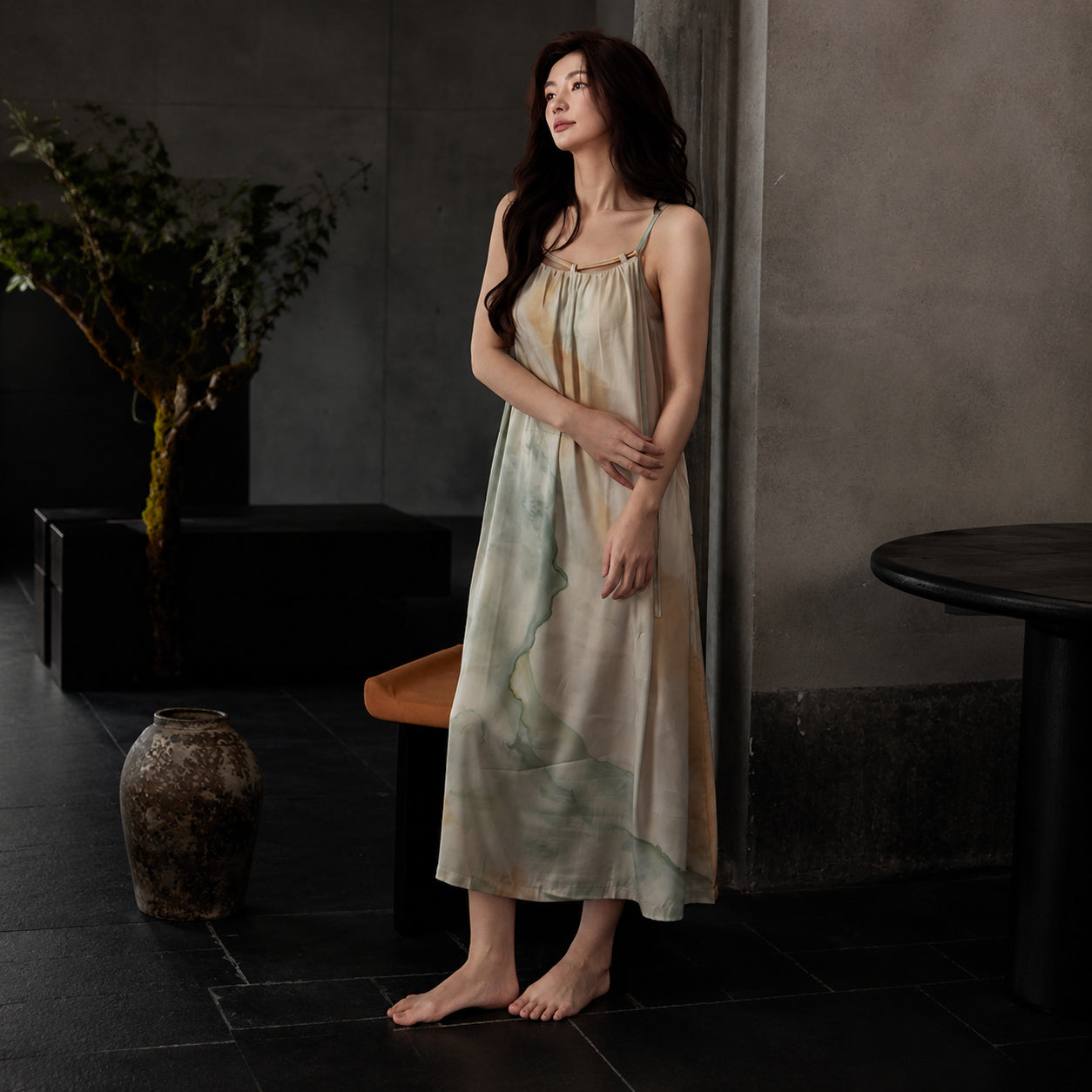 Cool-Touch Satin Nightgown