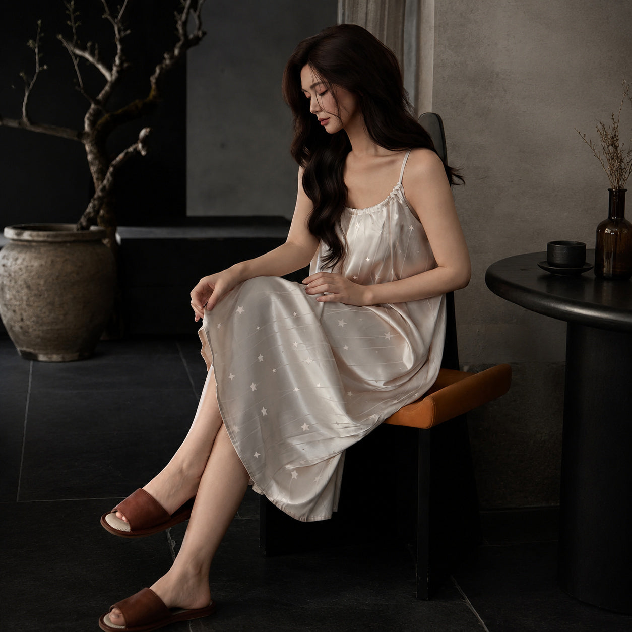 Cool-Touch Satin Nightgown