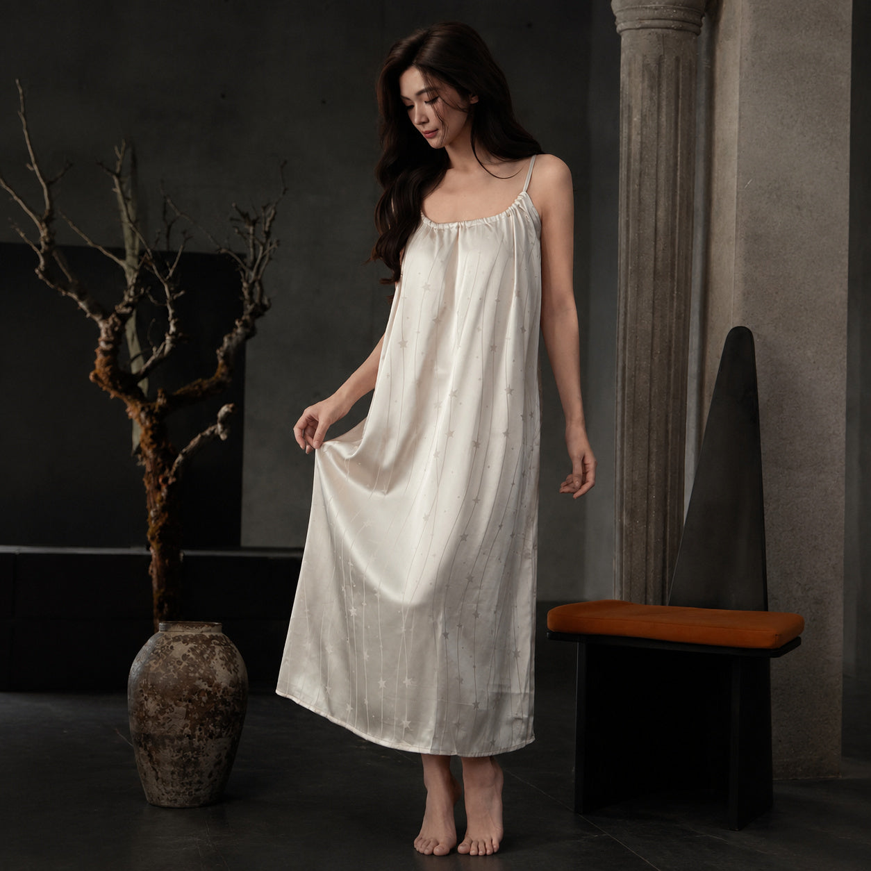 Cool-Touch Satin Nightgown