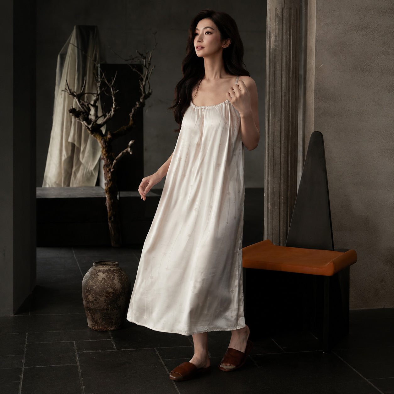 Cool-Touch Satin Nightgown