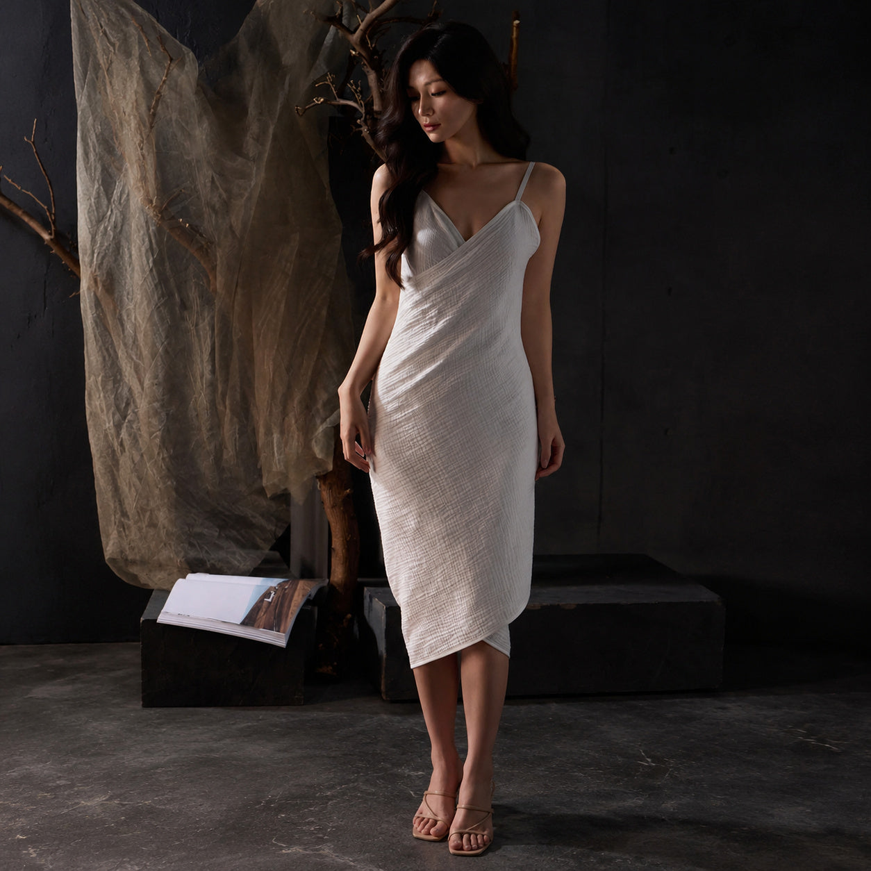 Cotton Gauze Wrap Bath Dress