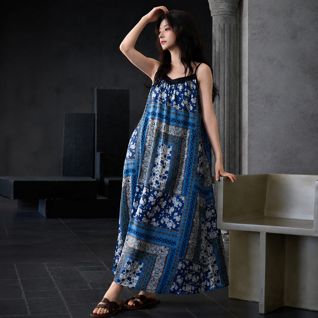 Cool-Touch Silk Slip With Cups