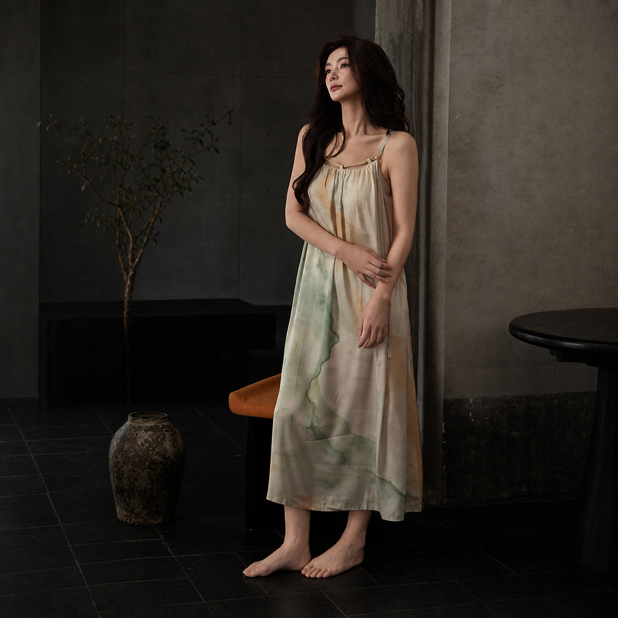 Cooling Silk Maxi Dress