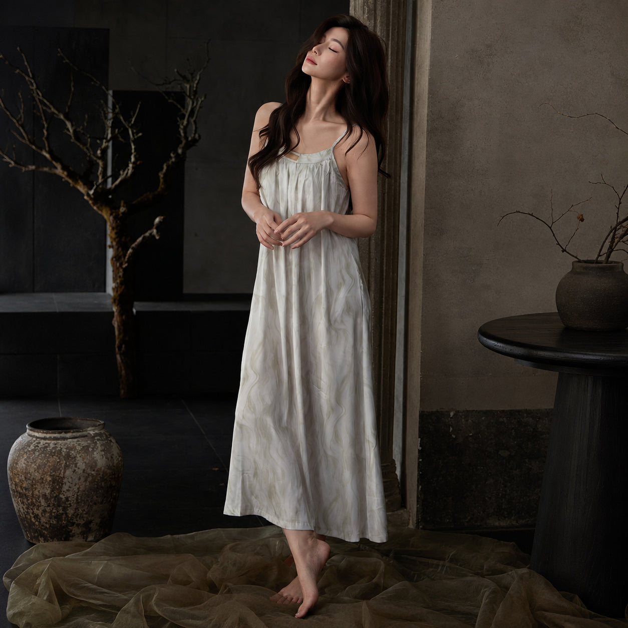 Cooling Silk Maxi Dress