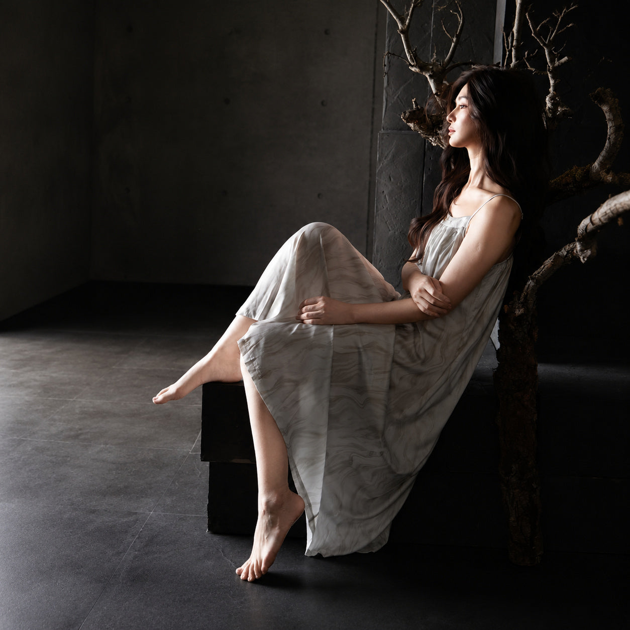 Cooling Silk Maxi Dress