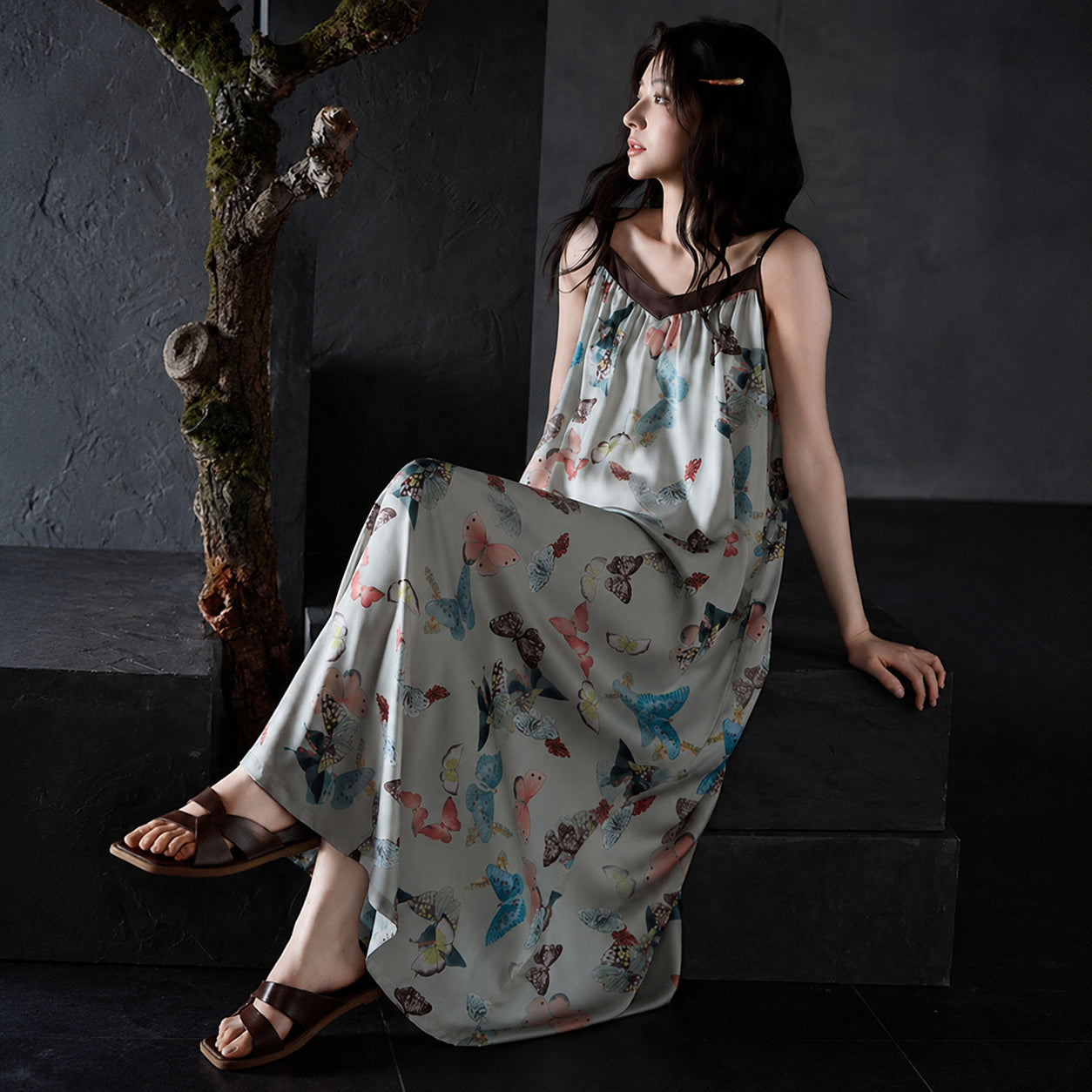 Cooling Silk Maxi Nightdress