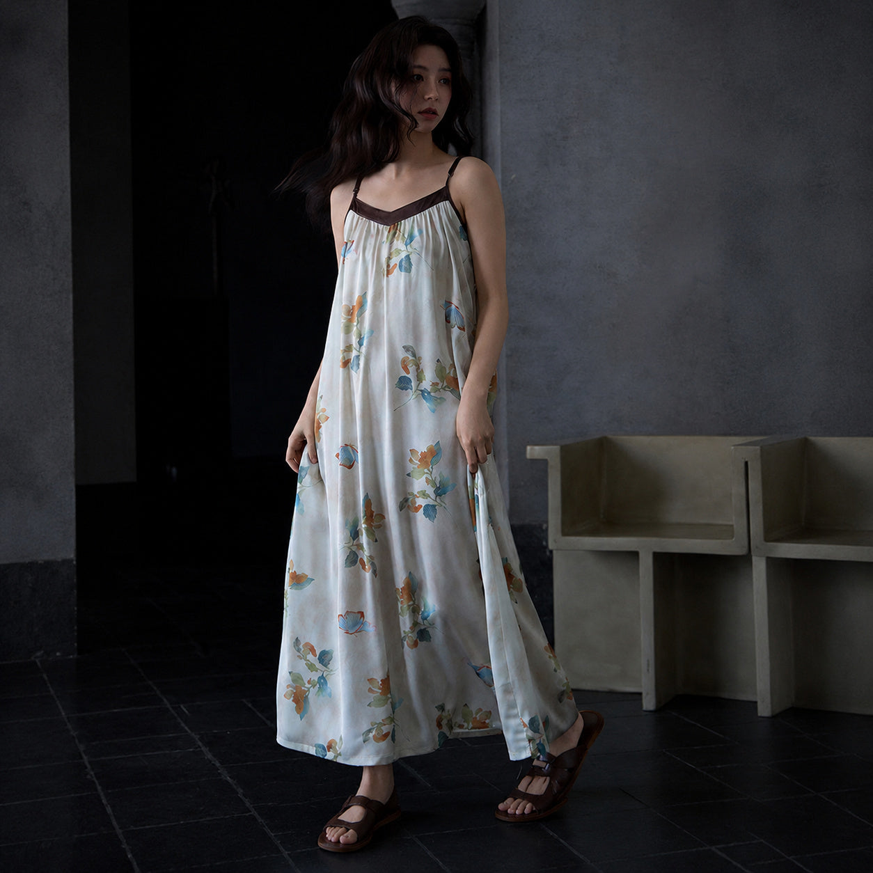 Cooling Silk Maxi Nightdress