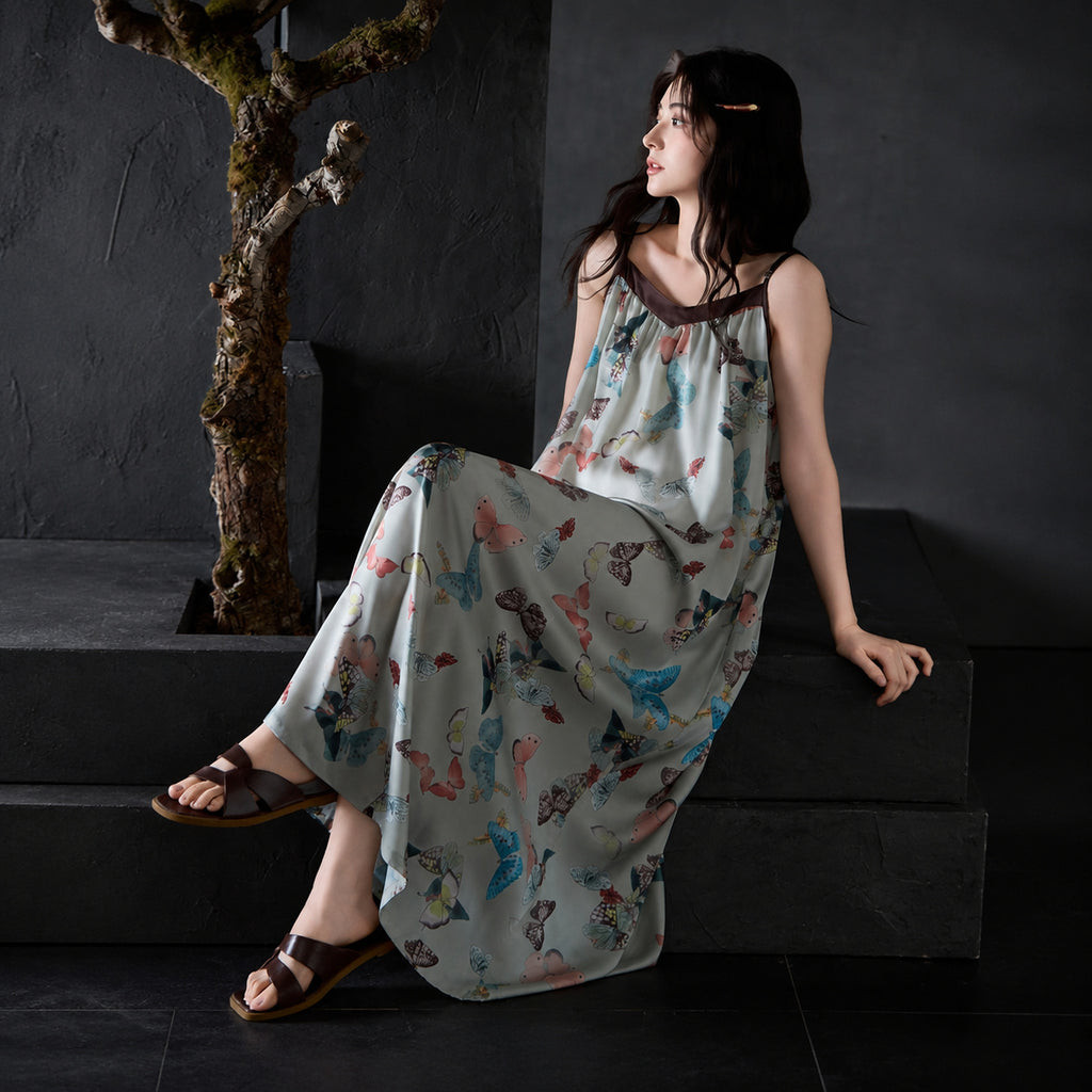 Cooling Silk Maxi Nightdress