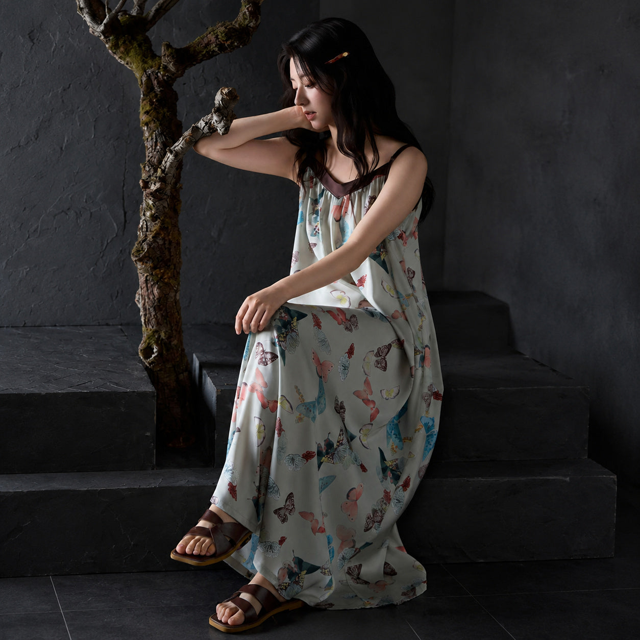 Cooling Silk Maxi Nightdress