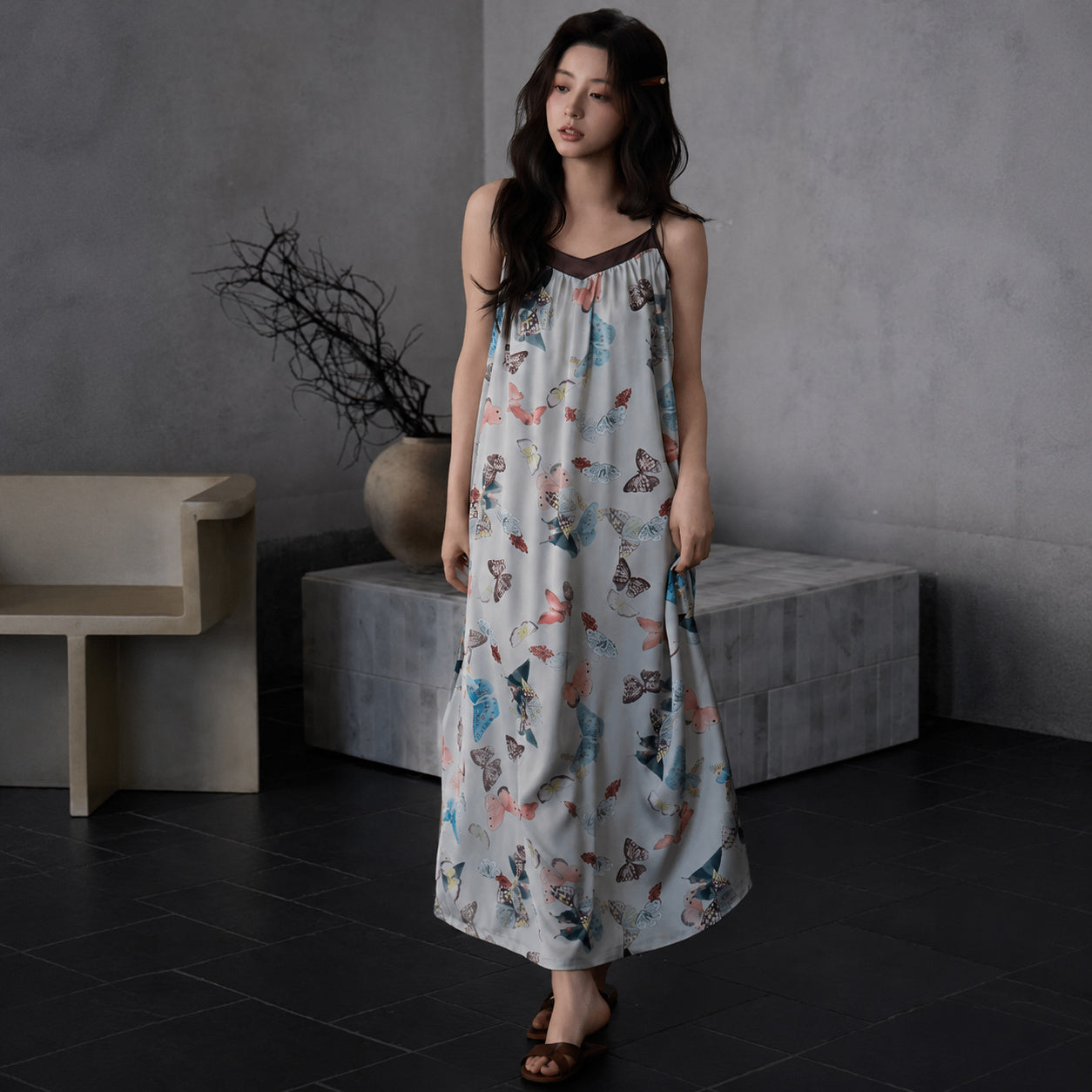 Cooling Silk Maxi Nightdress