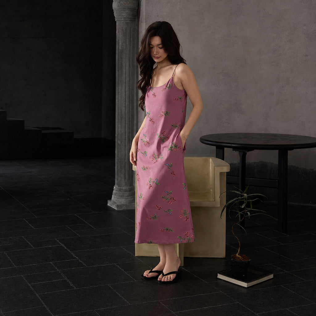 Cotton Lounge Maxi With Bra