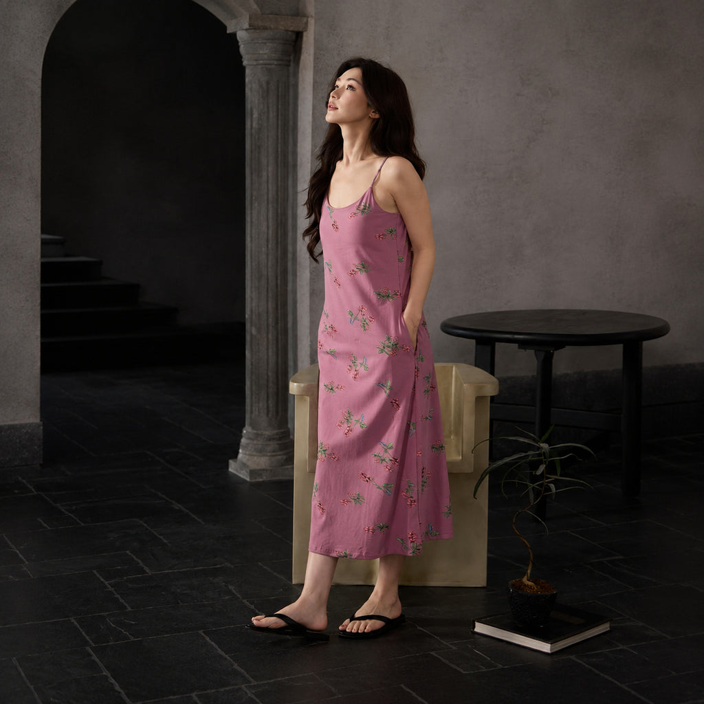 Cotton Lounge Maxi With Bra