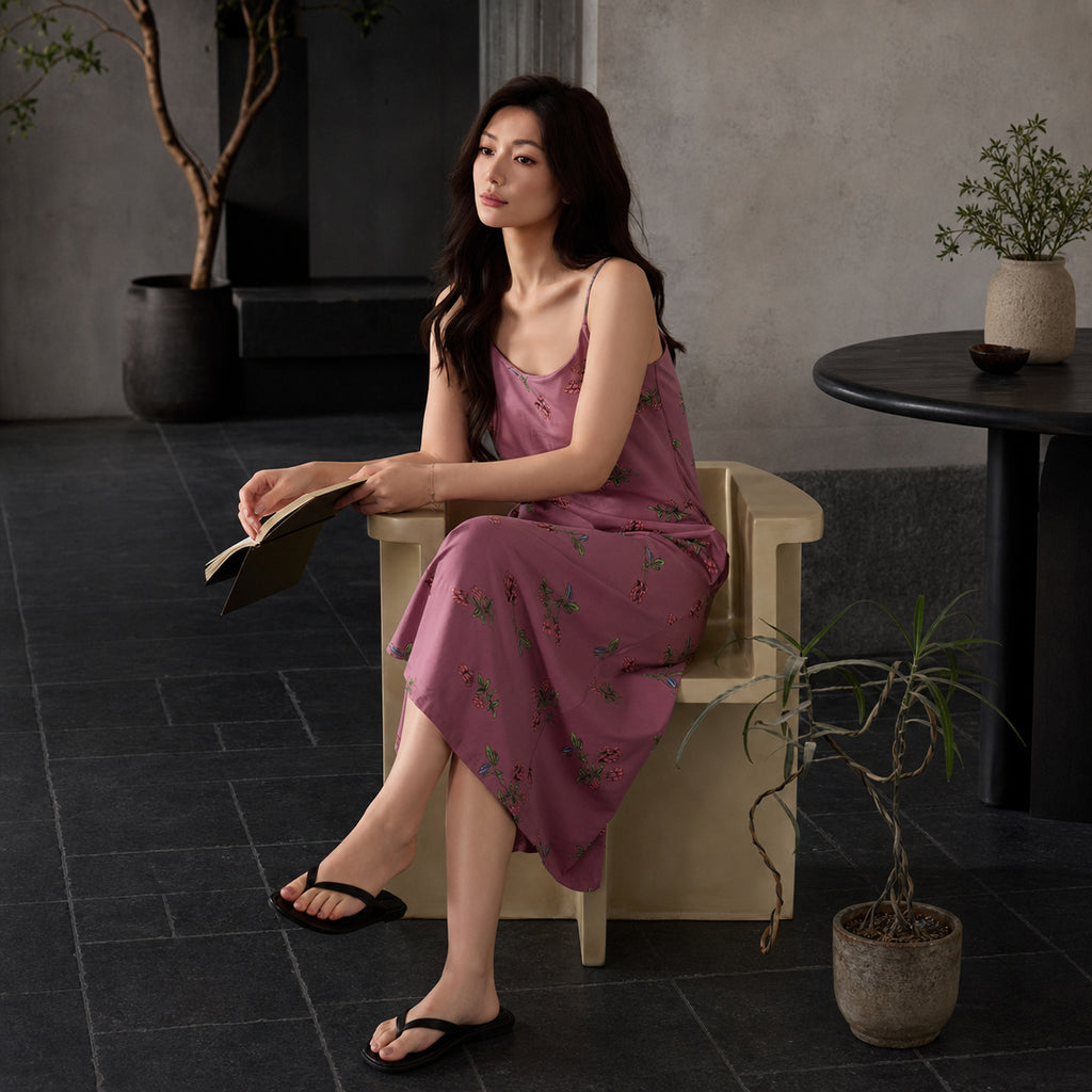 Cotton Lounge Maxi With Bra