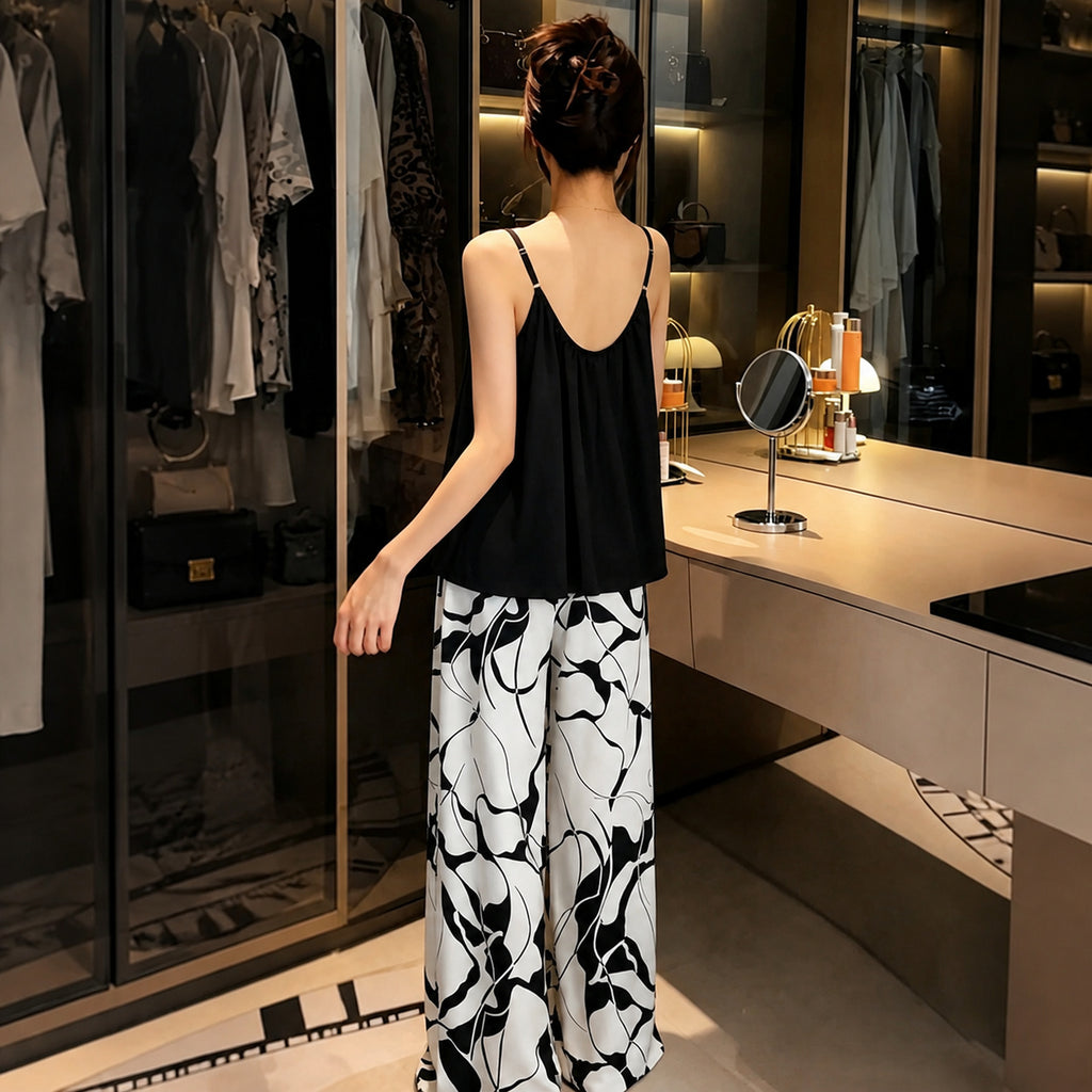 Leopard Ice-Silk Lounge Set