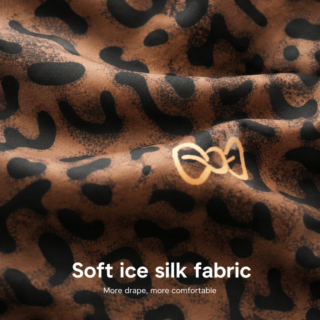 Leopard Ice-Silk Lounge Set