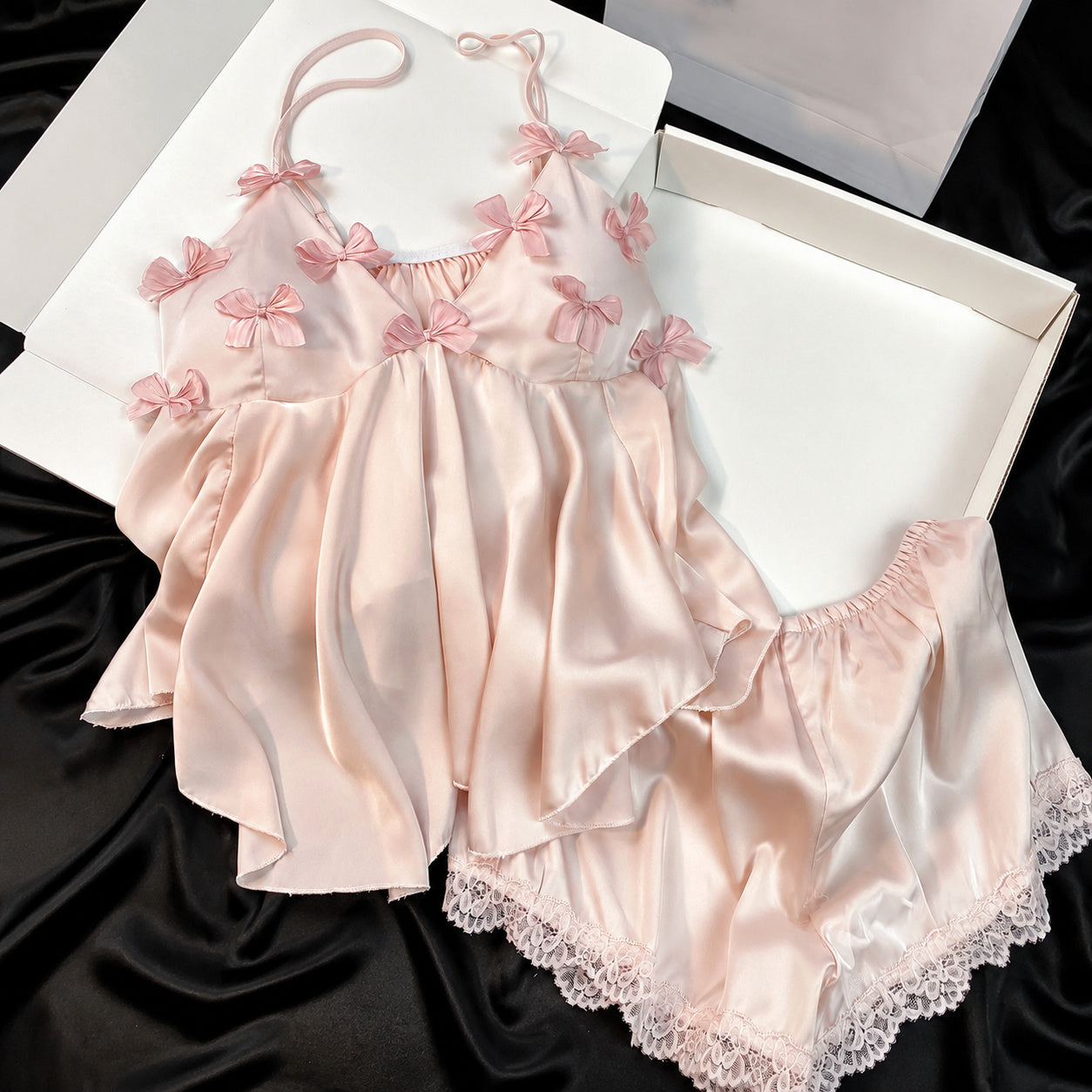 Ice-Silk Cami Shorts Set