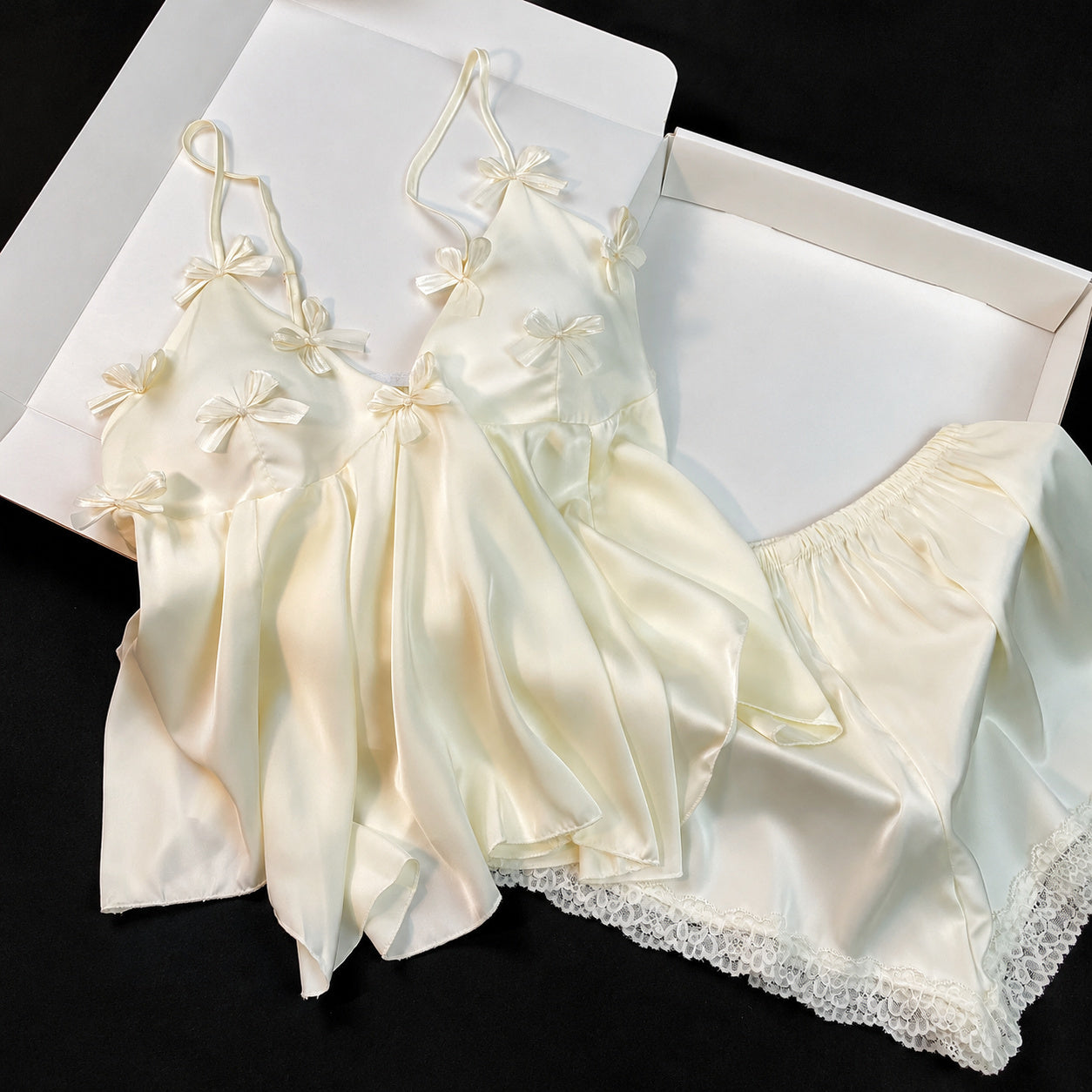 Ice-Silk Cami Shorts Set