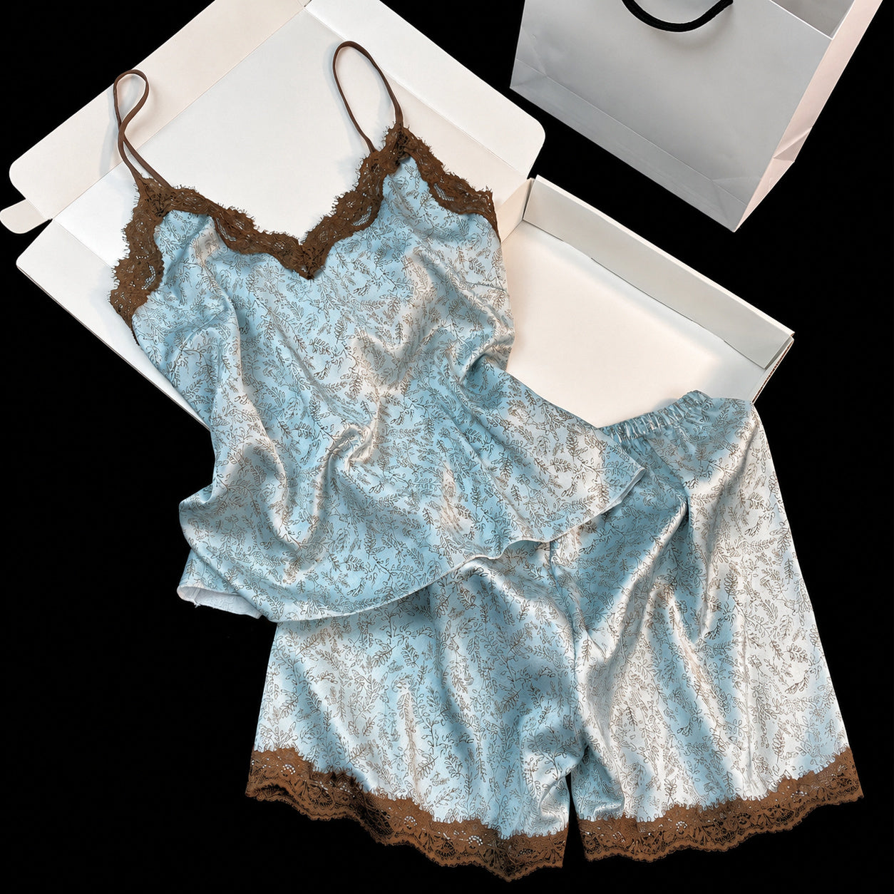 Cooling Satin Lace Sleep Set