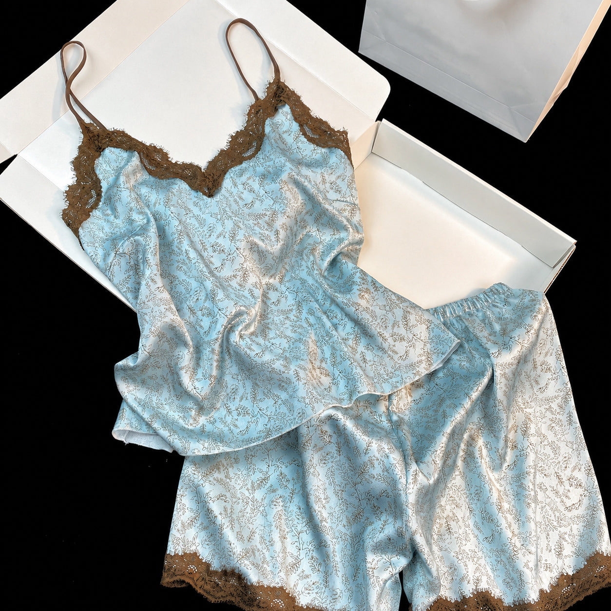 Cooling Satin Lace Sleep Set