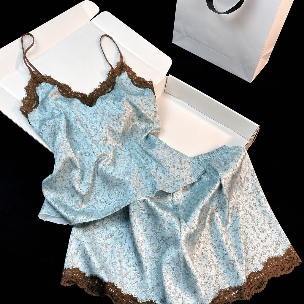 Cooling Satin Lace Sleep Set