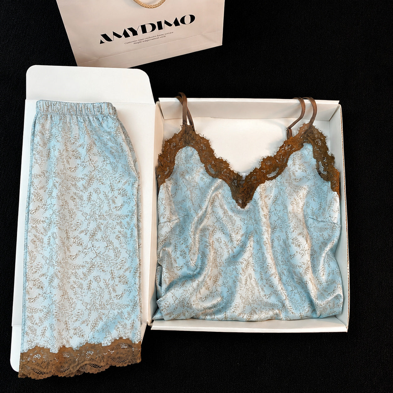 Cooling Satin Lace Sleep Set