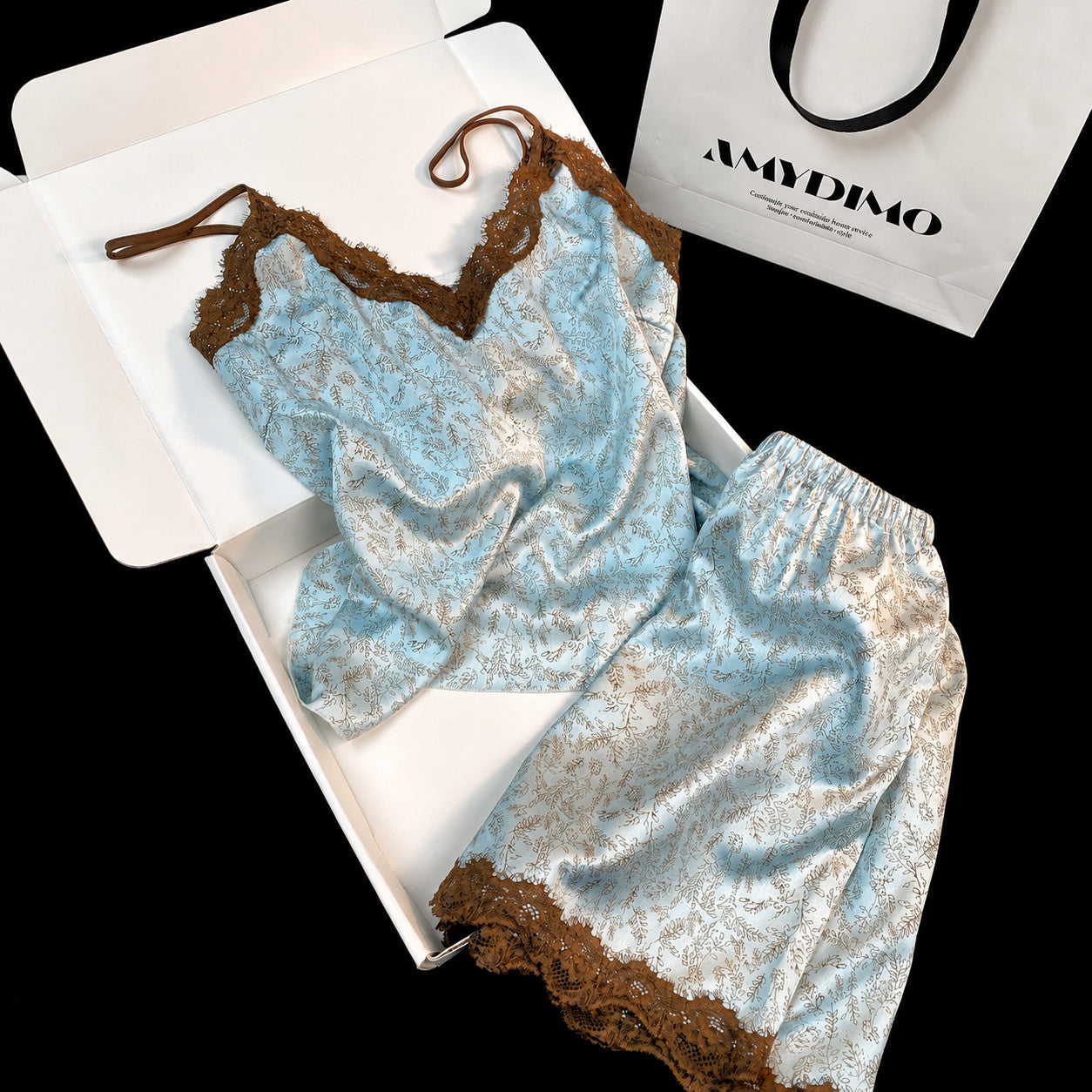 Cooling Satin Lace Sleep Set