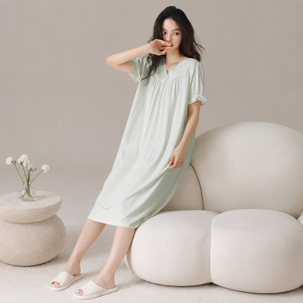Cloud Soft Cotton Lounge Dress