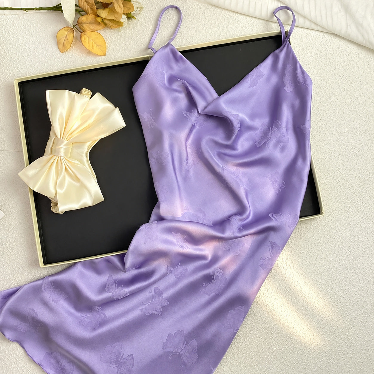 Silk Jacquard Camisole Slip