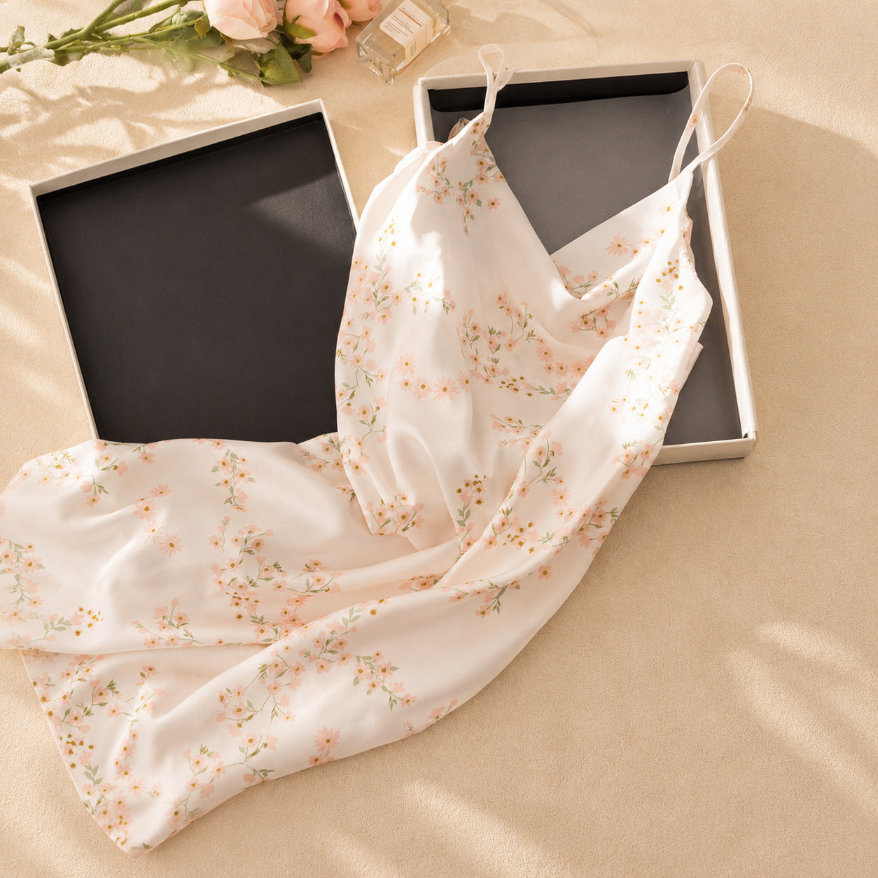 Silk Jacquard Camisole Slip