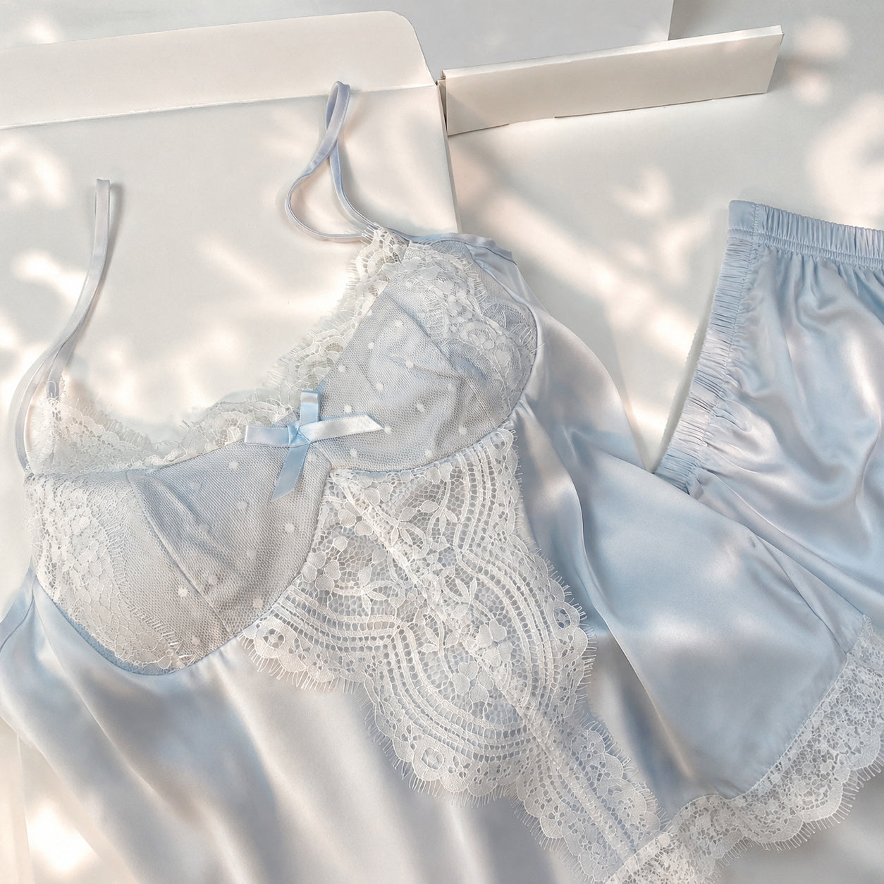 Ice‑Silk Lace Cami Set