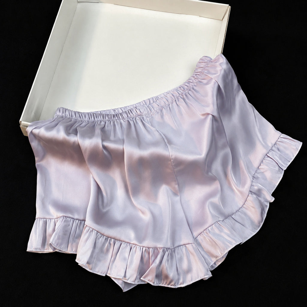Lace Satin Camisole Shorts Set