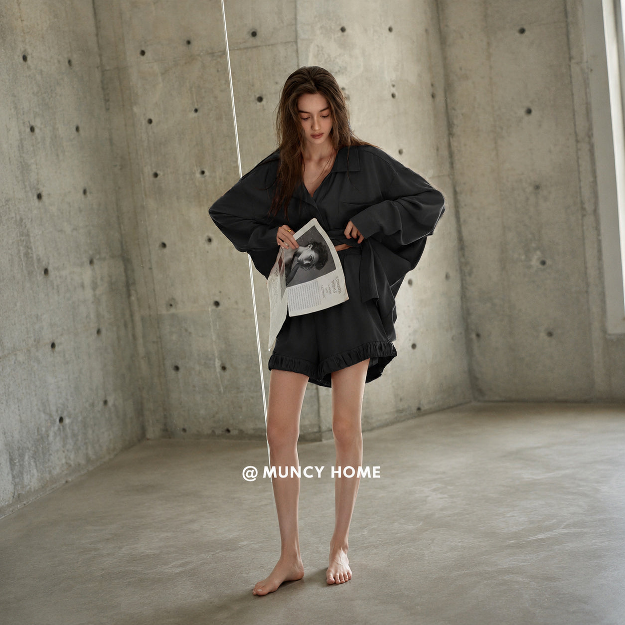 Black Slimming Loungewear Set