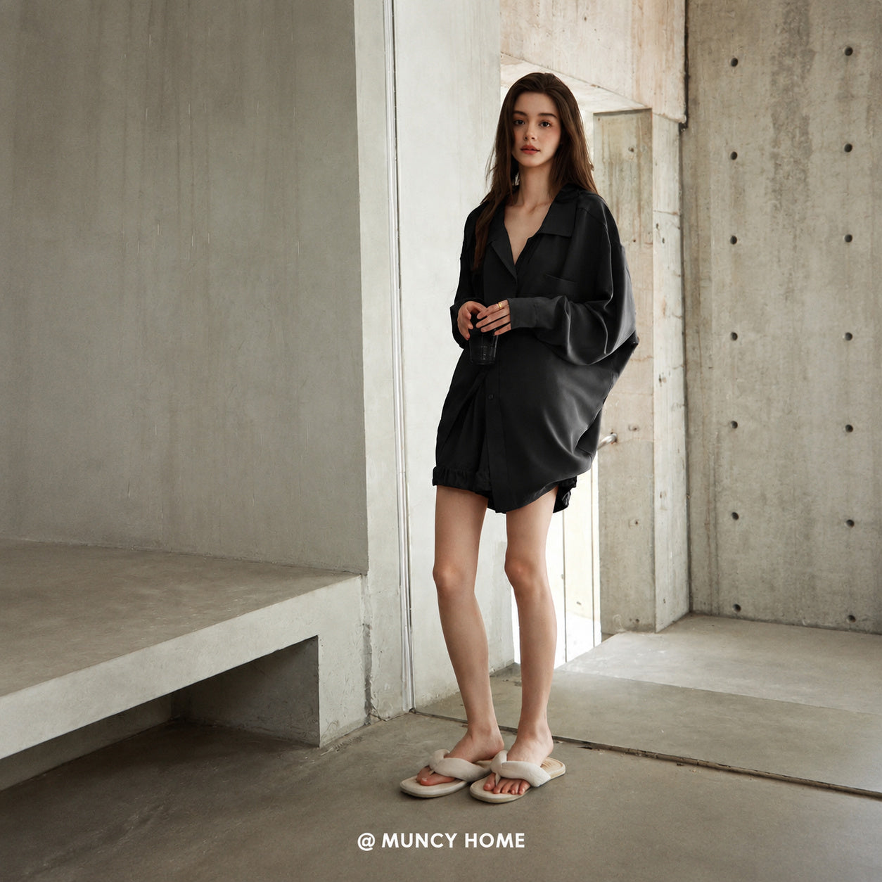 Black Slimming Loungewear Set