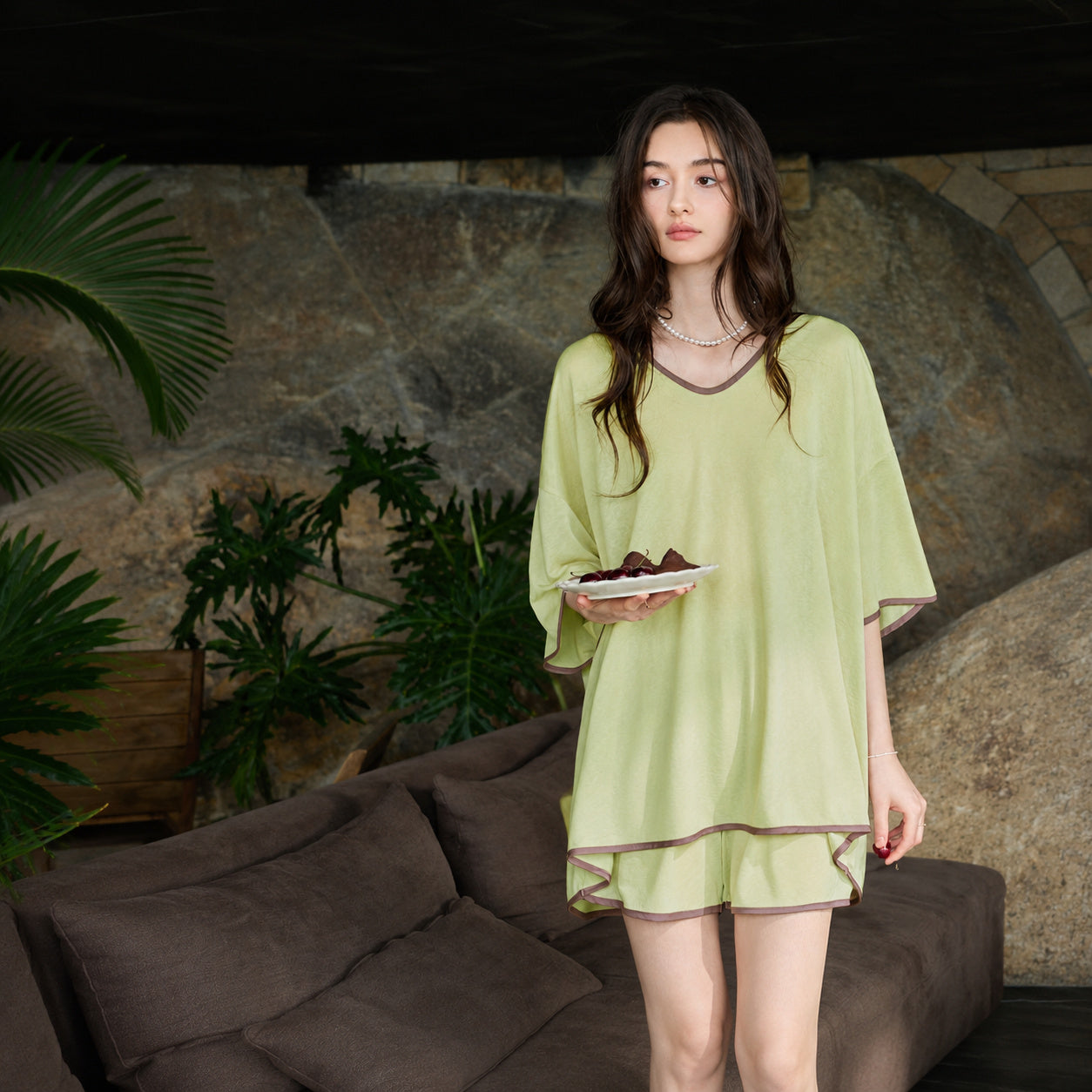 Lyocell Sleep Shirt With Bra