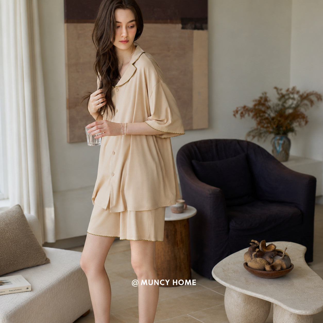 Lyocell Short Sleeve Pajama Set